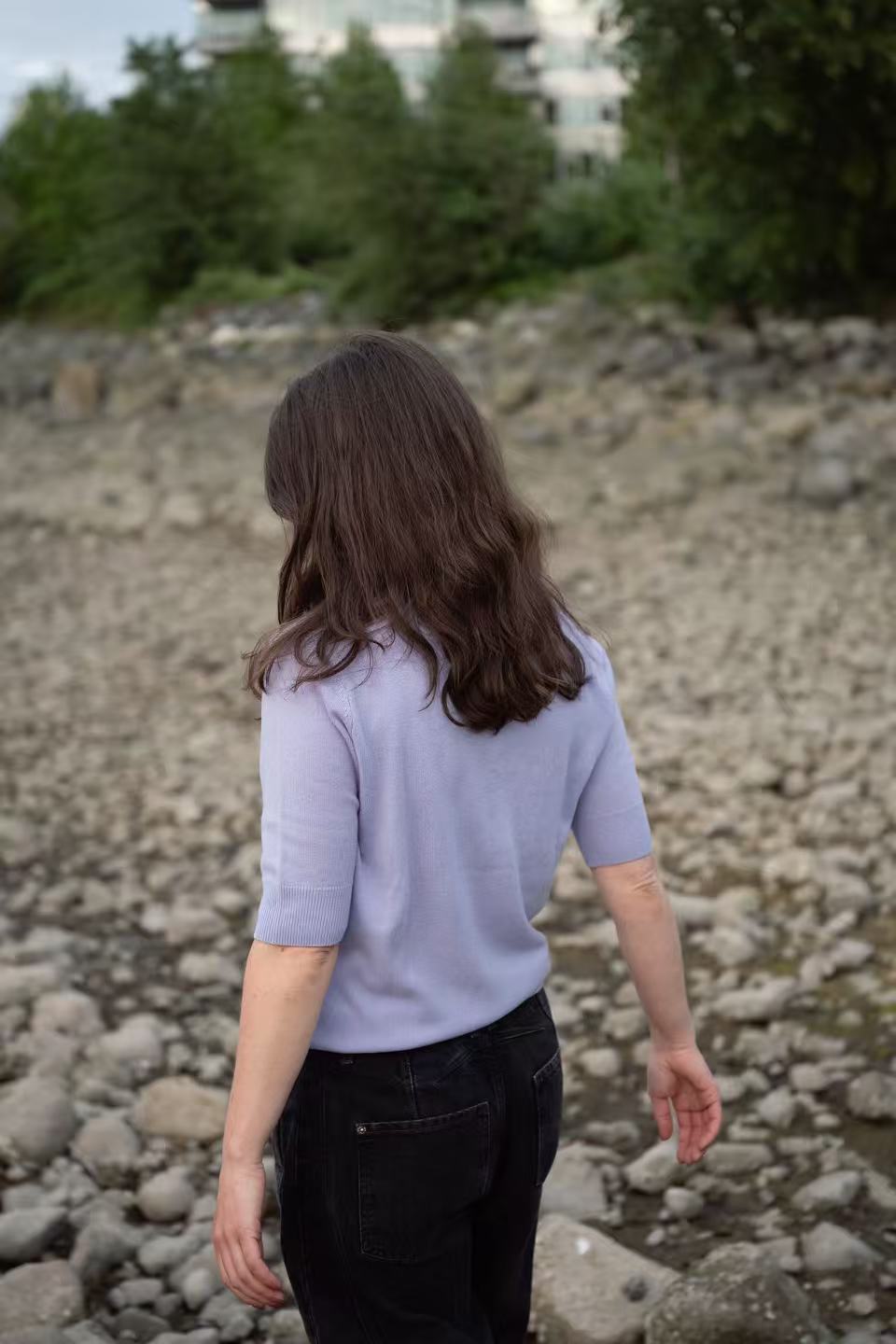 YWÉRA Essential Cashmere Short Sleeve Sweater