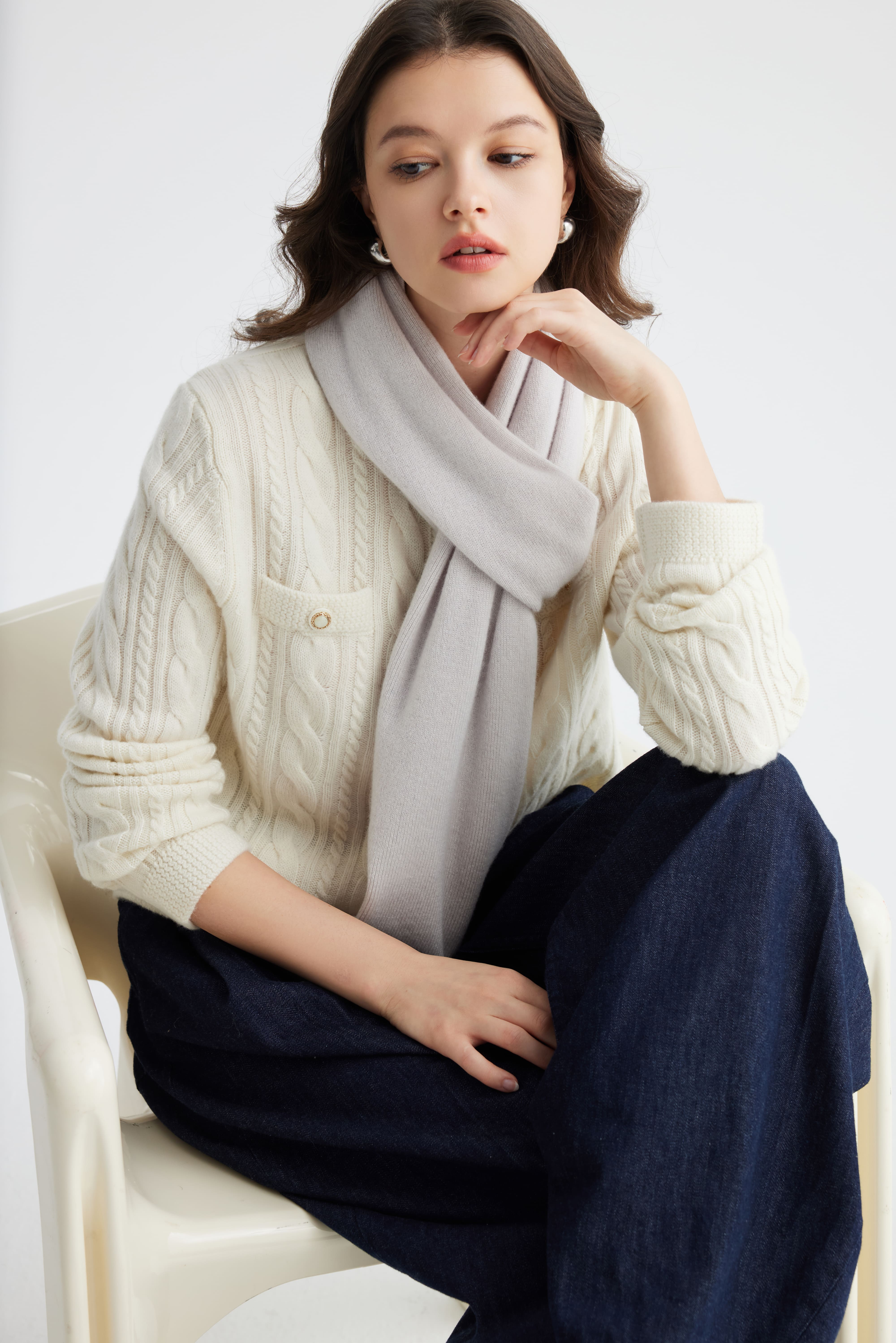 YWÉRA Pure Cashmere Scarf