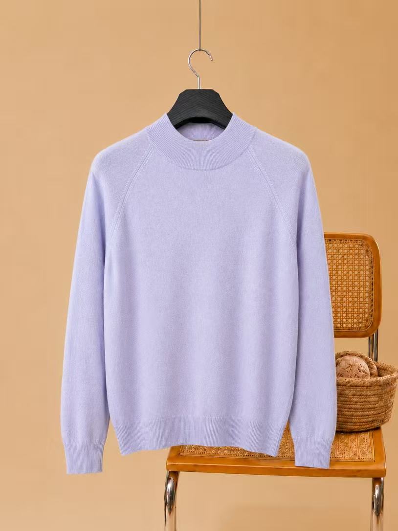 YWÉRA Pure Cashmere Women’s Classic Crewneck Sweater