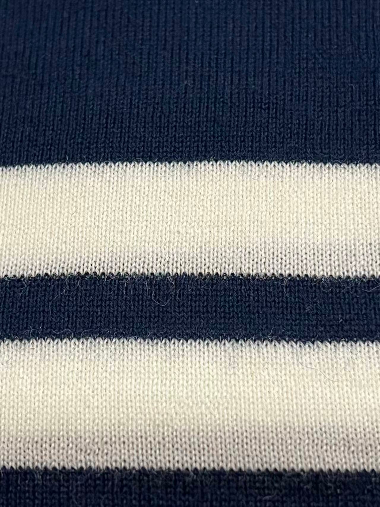 100% Wool Striped Pullover