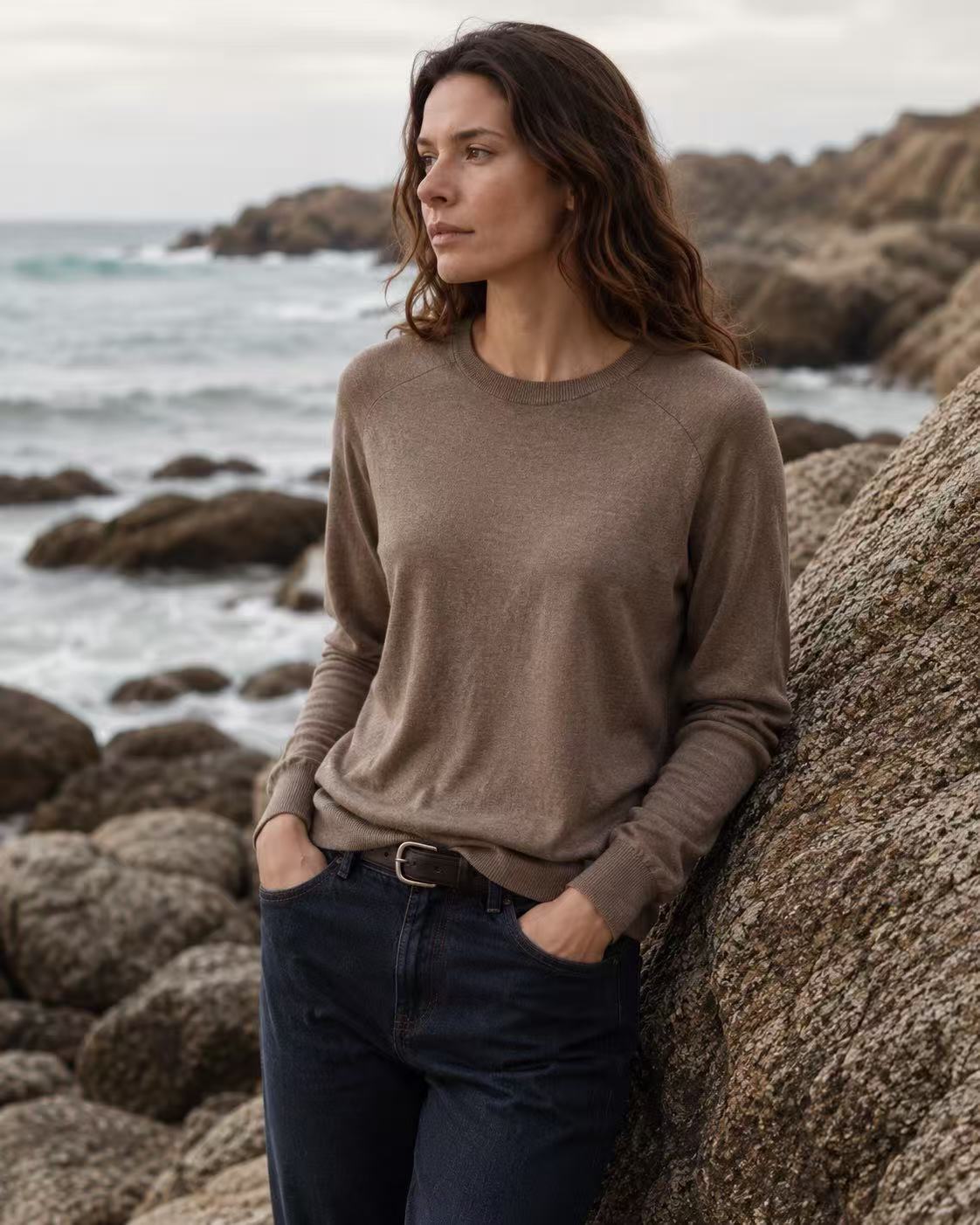 Lightweight Wool Crewneck Sweater