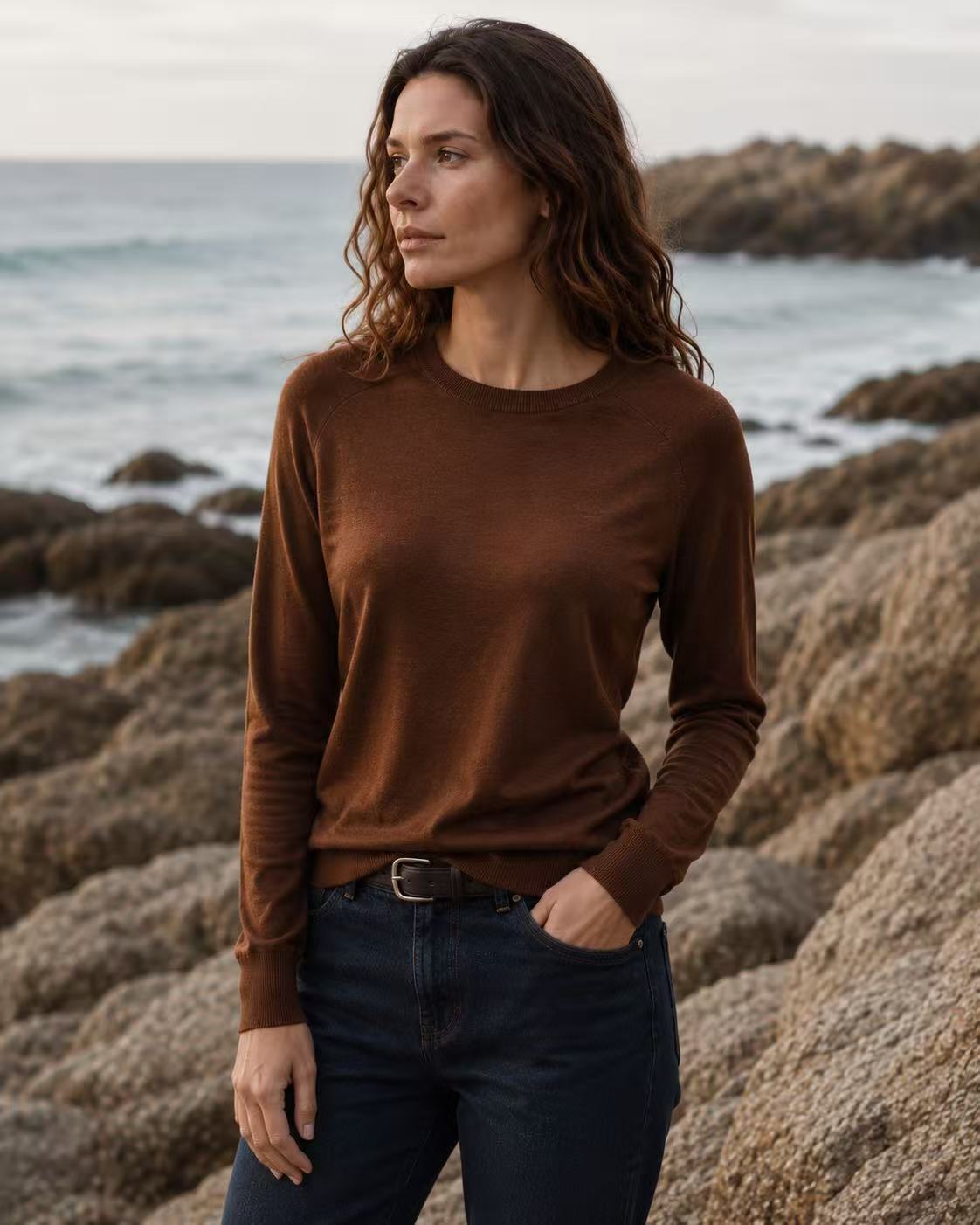 Lightweight Wool Crewneck Sweater