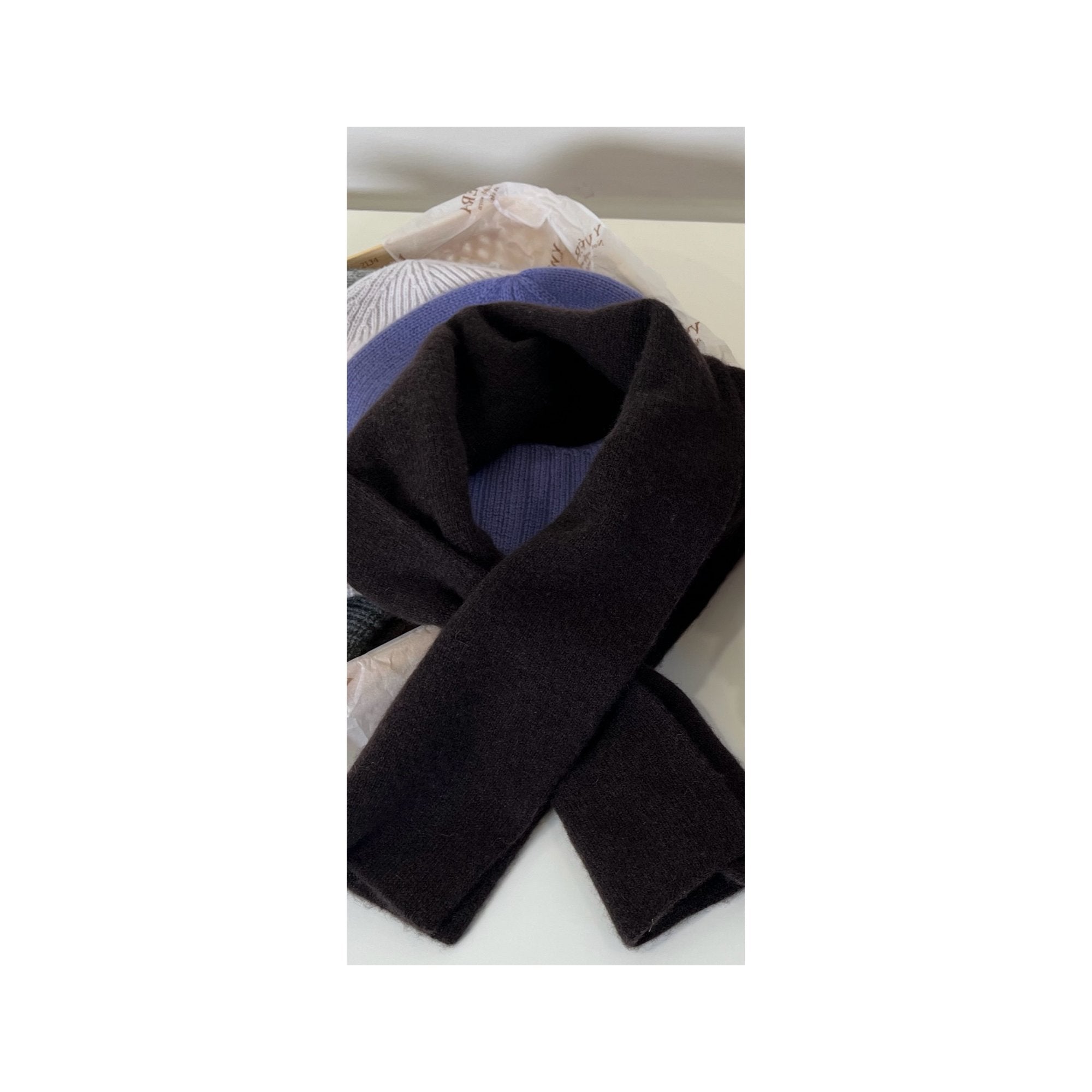 YWÈRA - Espresso Brown Pure Cashmere Scarfs