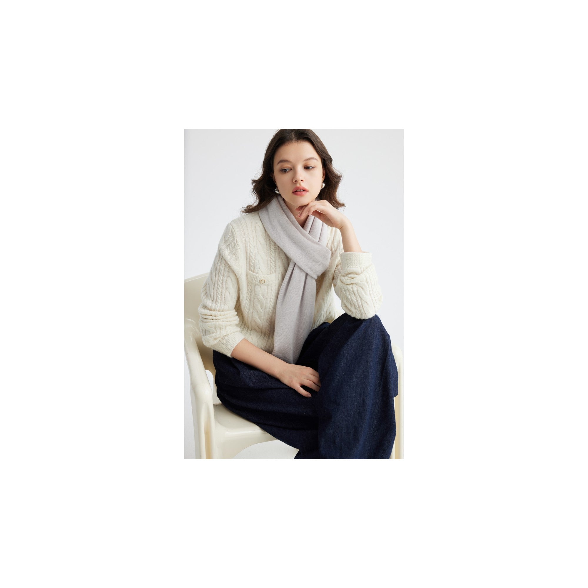 YWÉRA Pure Cashmere Scarf